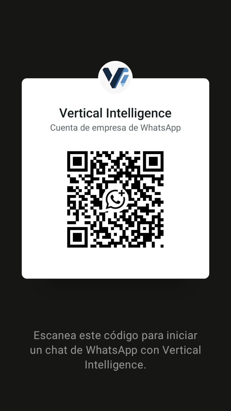 Código QR de WhatsApp de Vertical Intelligence